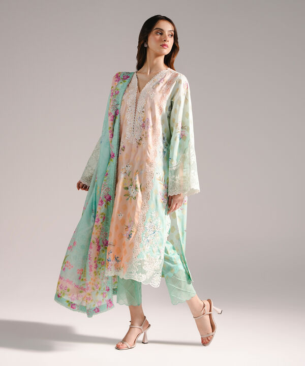 3 Piece - Embroidered Jacquard Suit