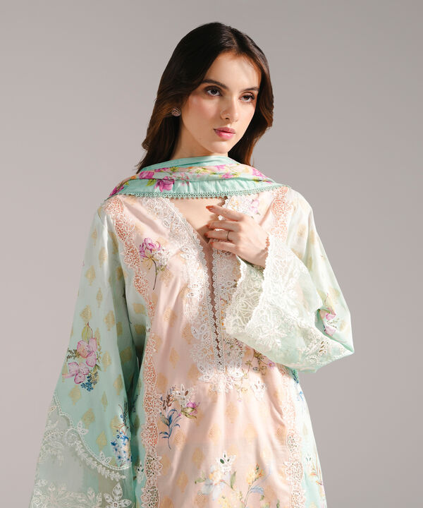 3 Piece - Embroidered Jacquard Suit