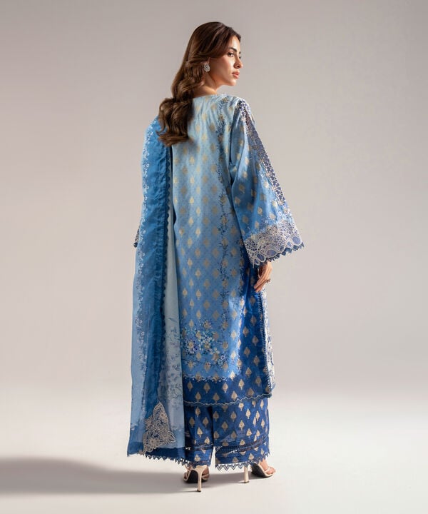 3 Piece - Embroidered Jacquard Suit