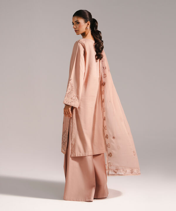 3 Piece - Embroidered Dobby Suit