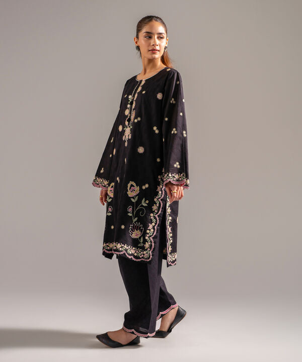 2 Piece - Embroidered Jacquard Suit