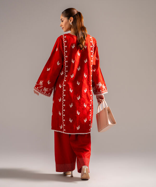 2 Piece - Embroidered Jacquard Suit