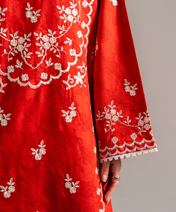2 Piece - Embroidered Jacquard Suit