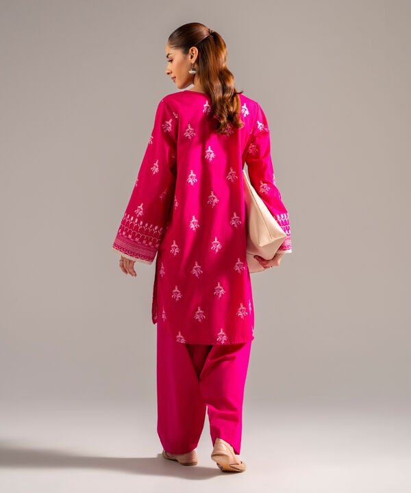 2 Piece - Embroidered Dobby Suit
