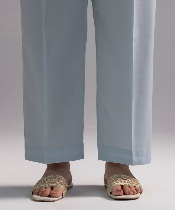 Solid Cambric Straight Pants