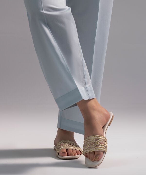 Solid Cambric Straight Pants