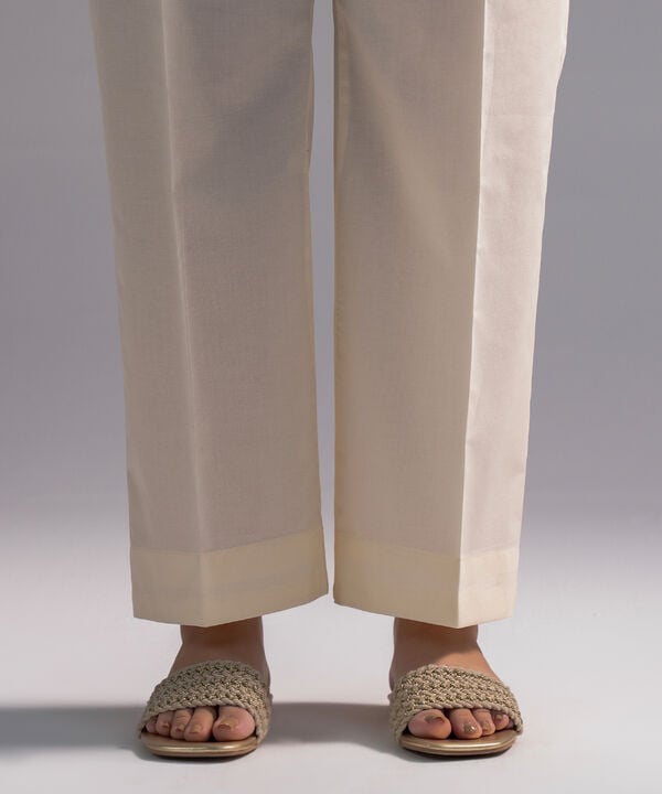 Solid Cambric Straight Pants