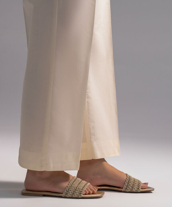 Solid Cambric Straight Pants
