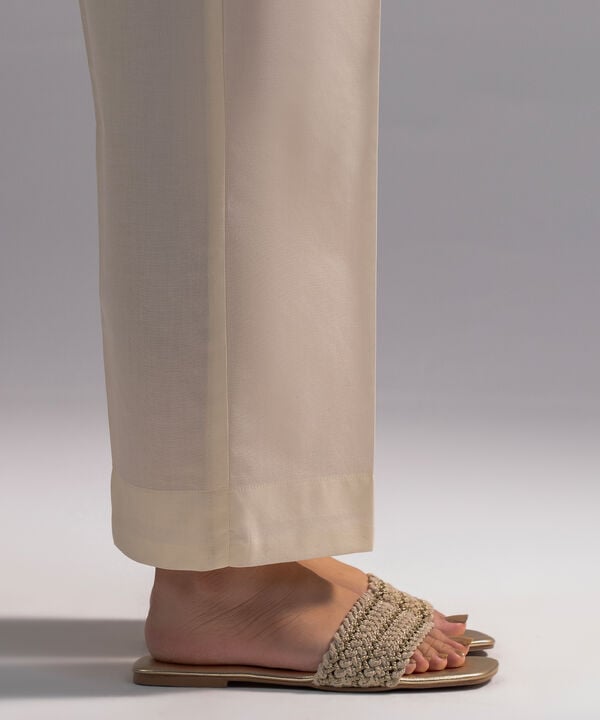 Solid Cambric Straight Pants