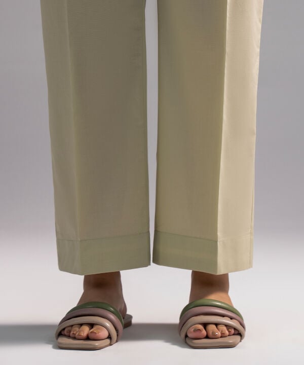 Solid Cambric Straight Pants