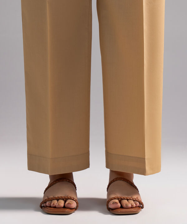 Solid Cambric Straight Pants
