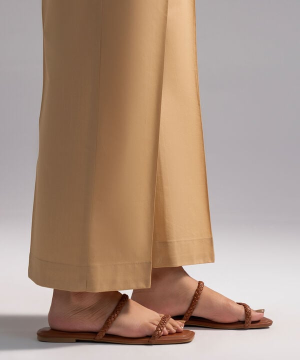 Solid Cambric Straight Pants
