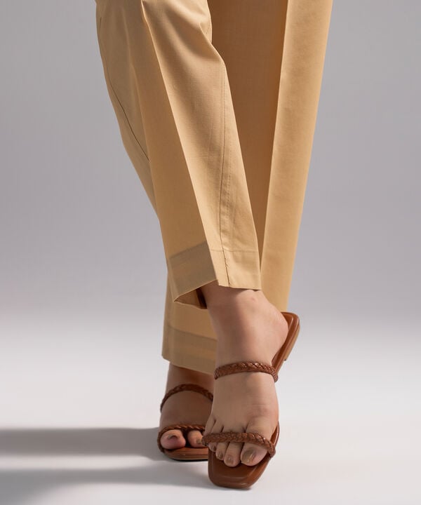 Solid Cambric Straight Pants