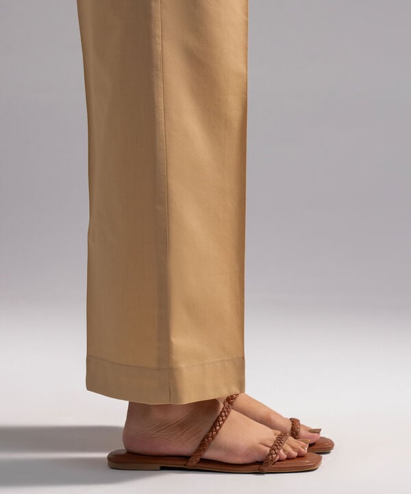 Solid Cambric Straight Pants