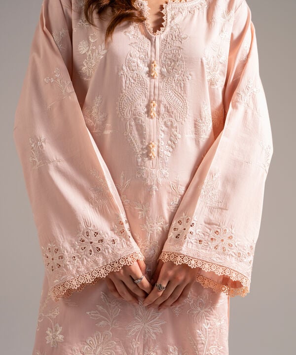 3 Piece - Embroidered Dobby Suit