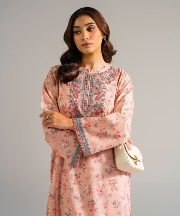 2 Piece - Embroidered Zari Lawn Suit