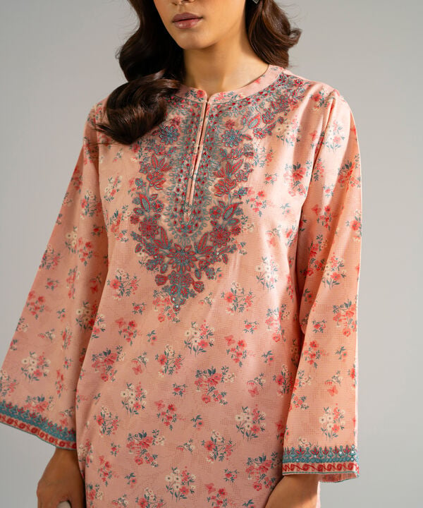 2 Piece - Embroidered Zari Lawn Suit