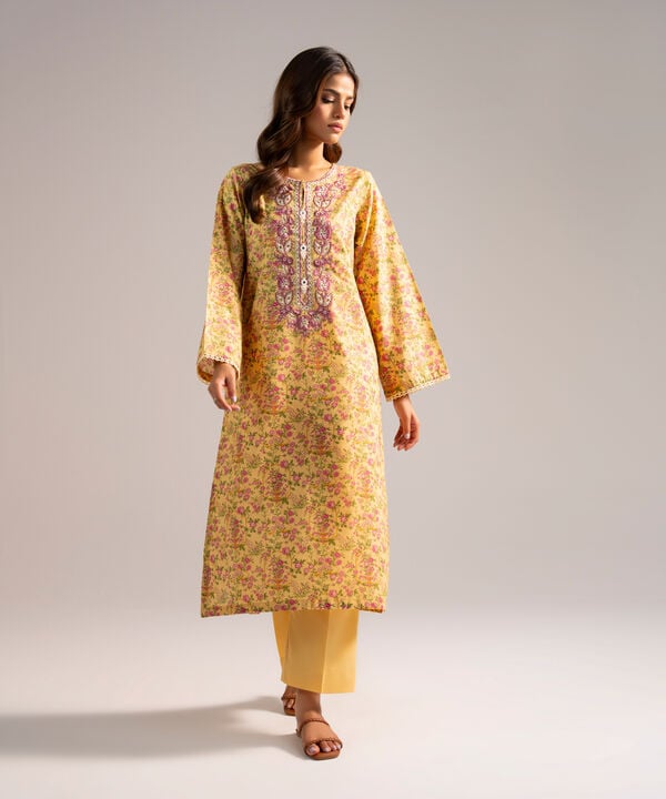 2 Piece - Embroidered Zari Lawn Suit