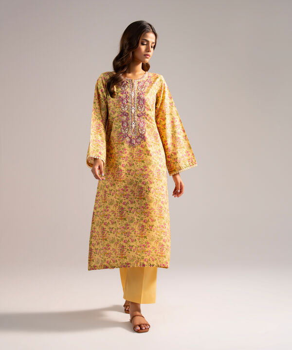 2 Piece - Embroidered Zari Lawn Suit