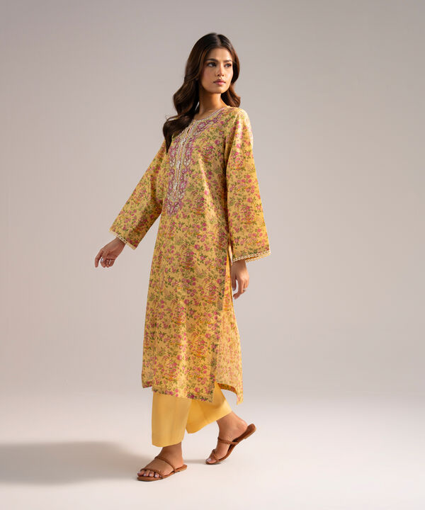2 Piece - Embroidered Zari Lawn Suit
