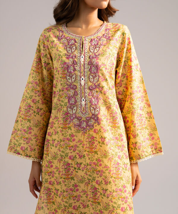 2 Piece - Embroidered Zari Lawn Suit