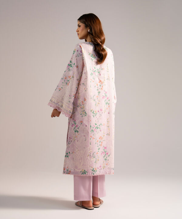 2 Piece - Embroidered Zari Lawn Suit