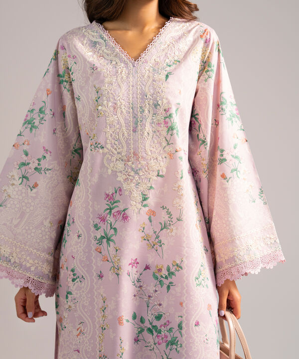 2 Piece - Embroidered Zari Lawn Suit