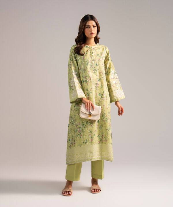 2 Piece - Embroidered Zari Lawn Suit