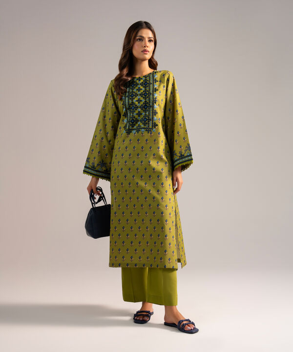 2 Piece - Embroidered Zari Lawn Suit