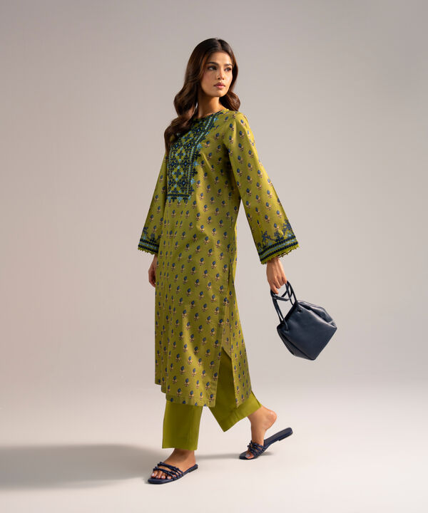 2 Piece - Embroidered Zari Lawn Suit