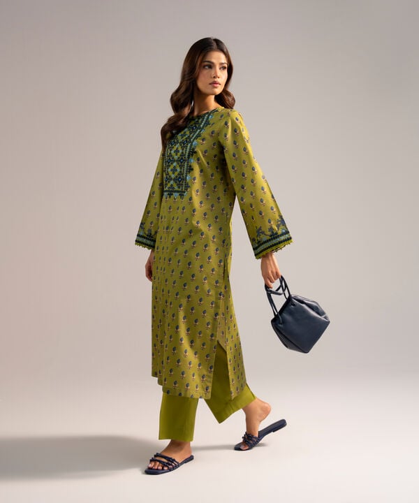 2 Piece - Embroidered Zari Lawn Suit
