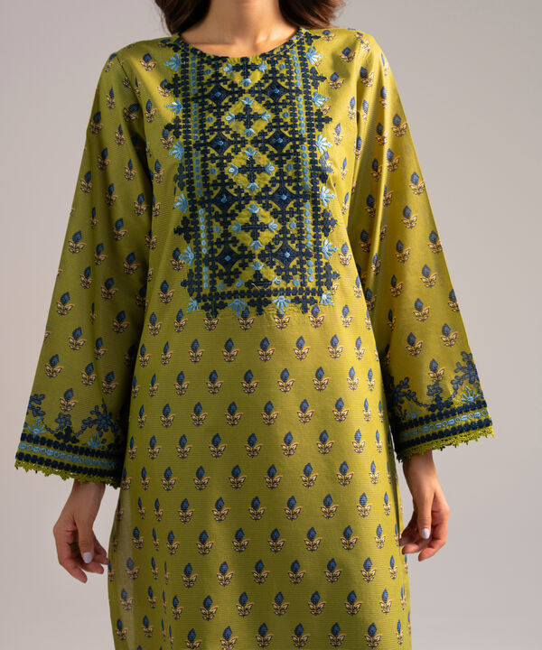 2 Piece - Embroidered Zari Lawn Suit