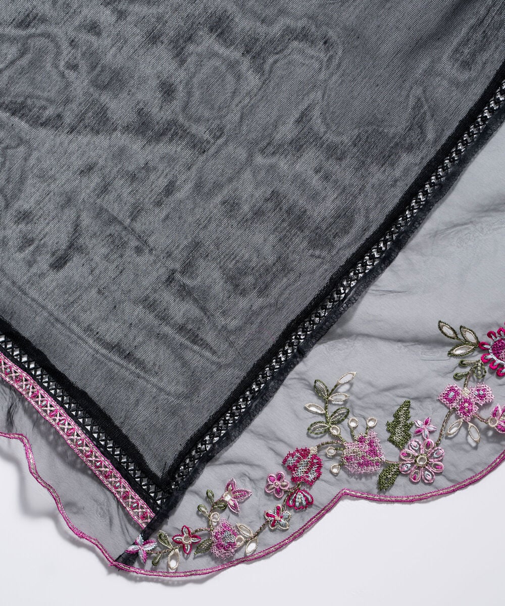 Embroidered Khaddi Net Dupatta PBS26SCV683D