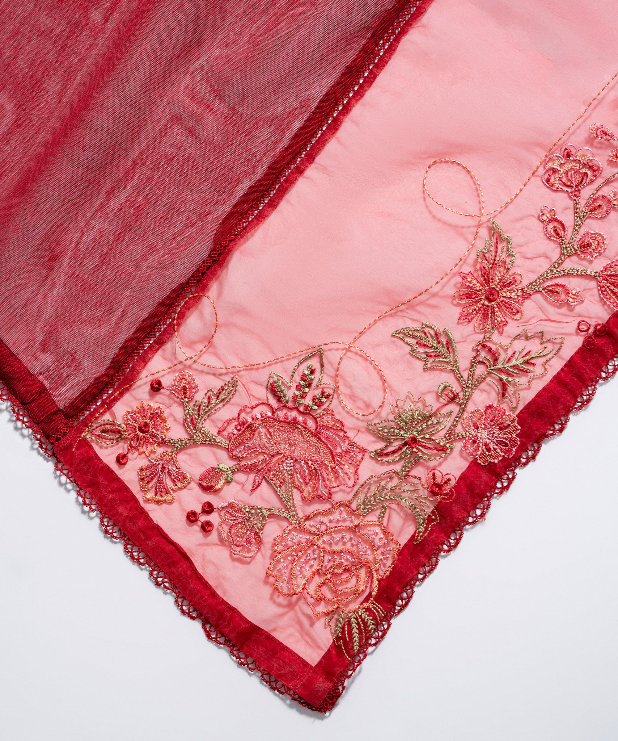 Embroidered Khaddi Net Dupatta PBS26SCV685D