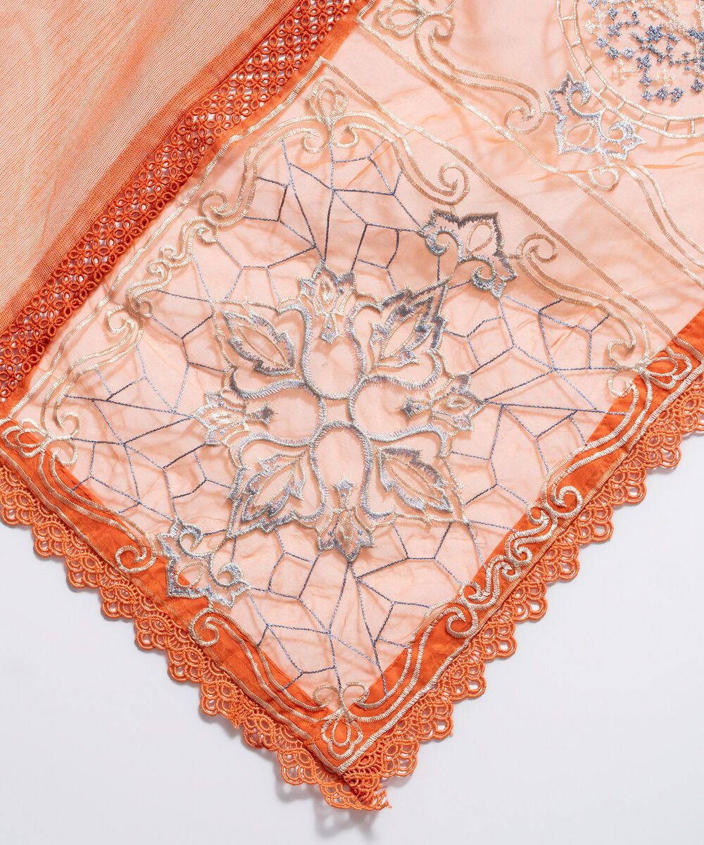 Embroidered Khaddi Net Dupatta PBS26SCV688D