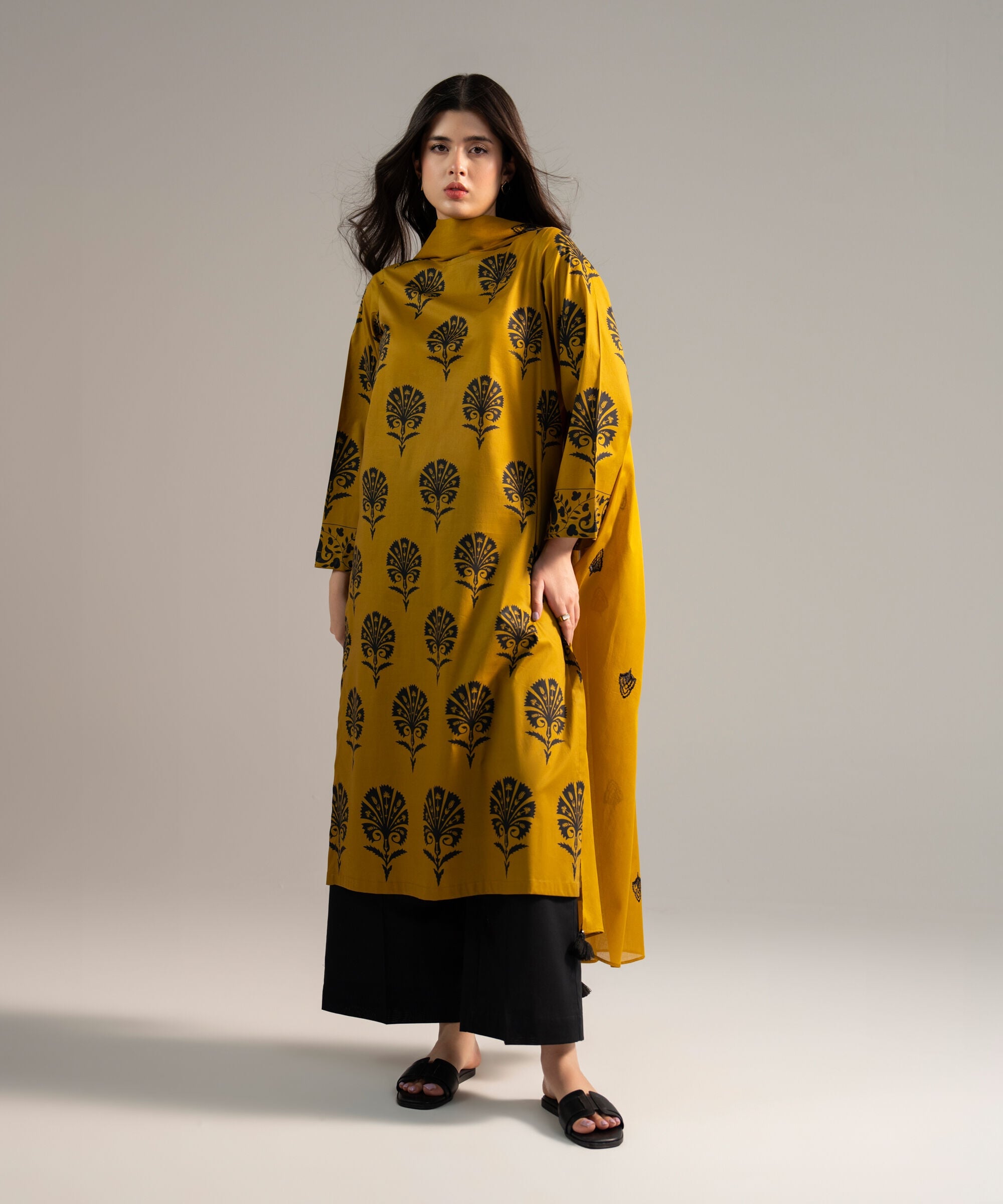3 Piece - Printed Pima Cotton Suit