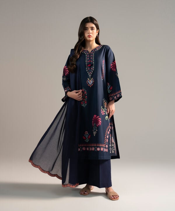 3 Piece - Printed Lawn Suit