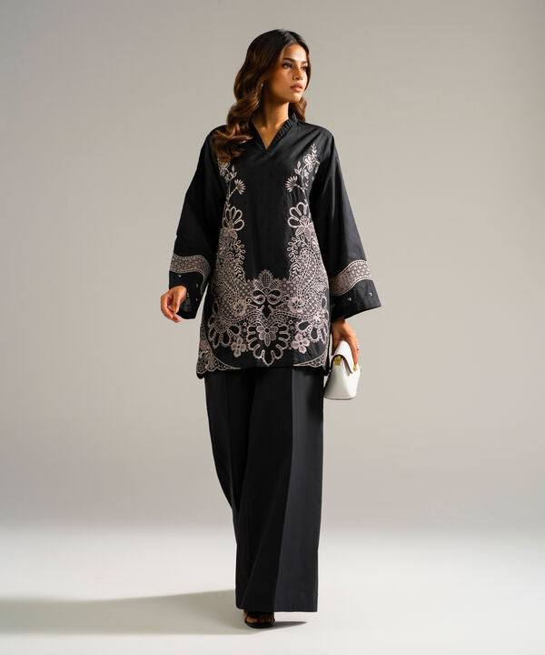 2 Piece - Embroidered Jacquard Suit