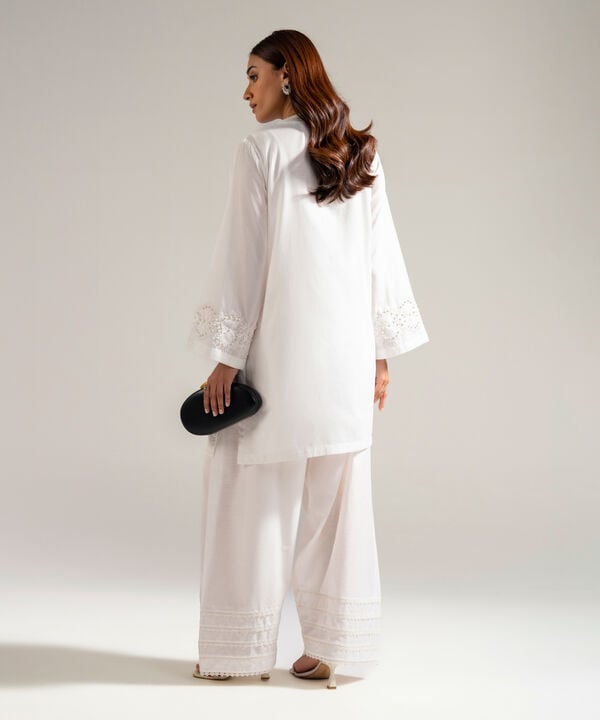 2 Piece - Embroidered Jacquard Suit