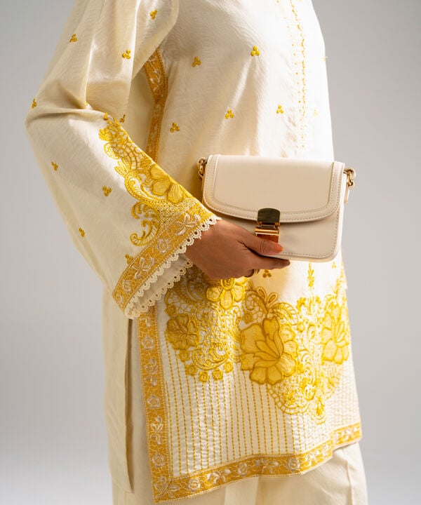 2 Piece - Embroidered Jacquard Suit