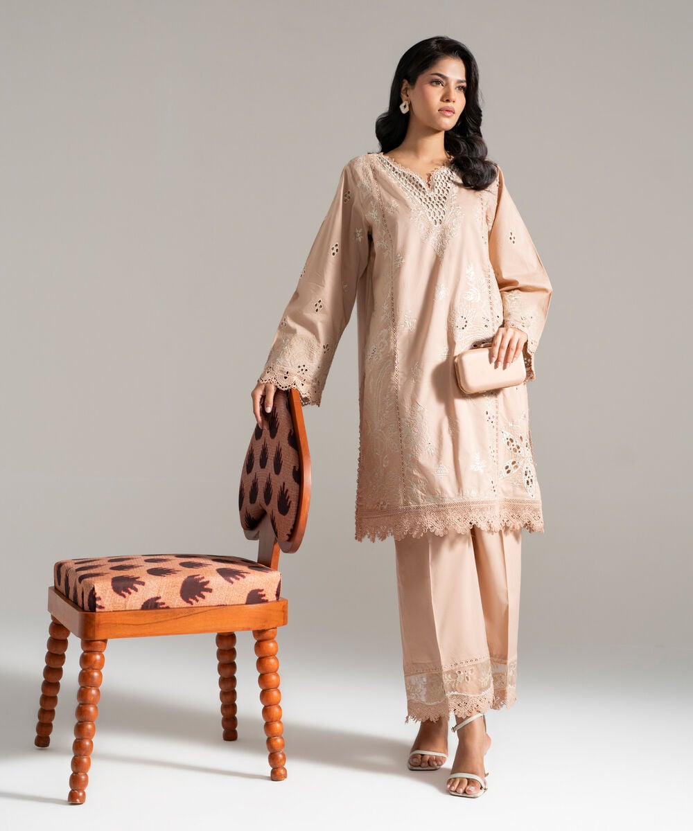 Embroidered Khaddi Net Dupatta PBS26SCV682D