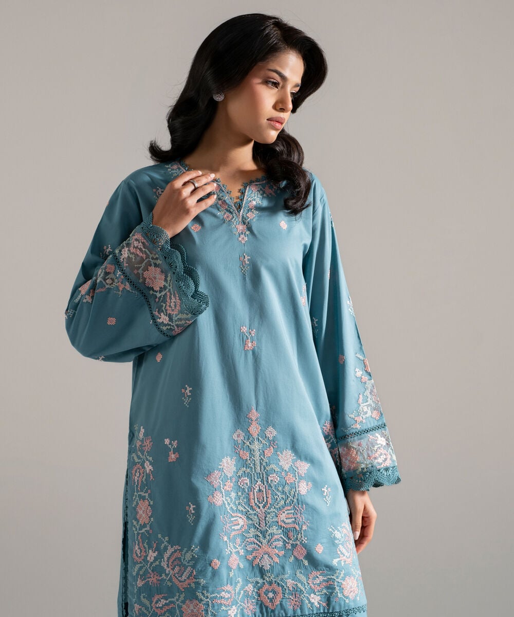 Embroidered Khaddi Net Dupatta PBS26SCV684D