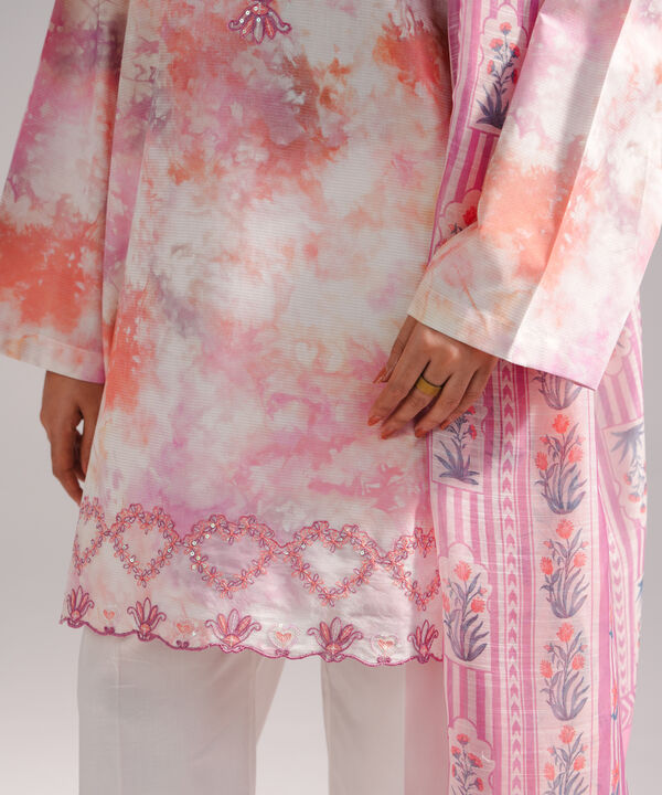 3 Piece - Embroidered Zari Lawn Suit