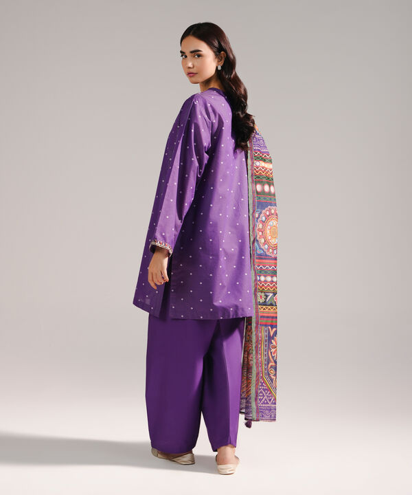 3 Piece - Embroidered Zari Lawn Suit