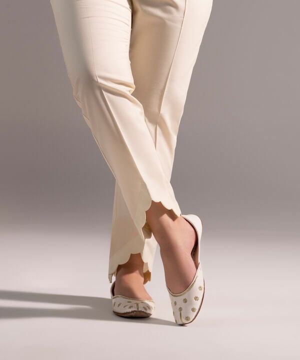 Cotton Viscose Straight Pants