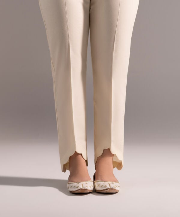 Cotton Viscose Straight Pants