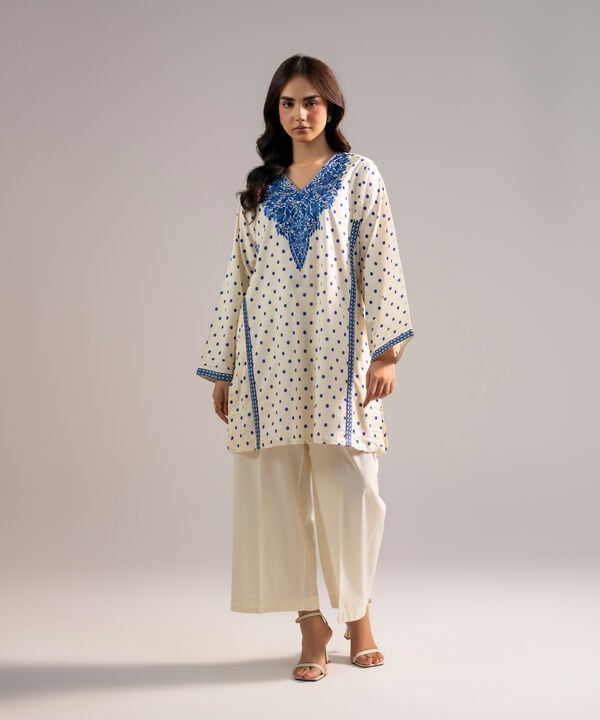 Embroidered Cotton Viscose Shirt