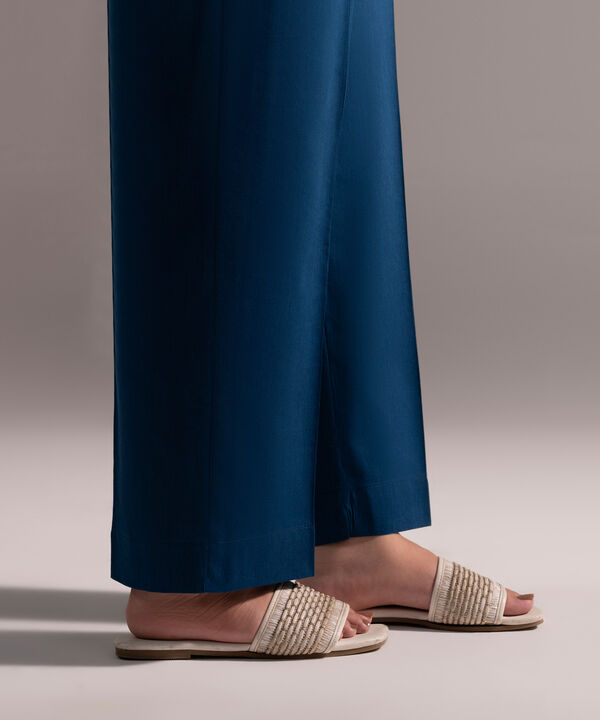 Cotton Viscose Straight Pants