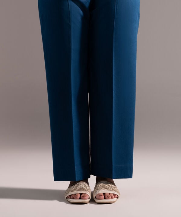 Cotton Viscose Straight Pants