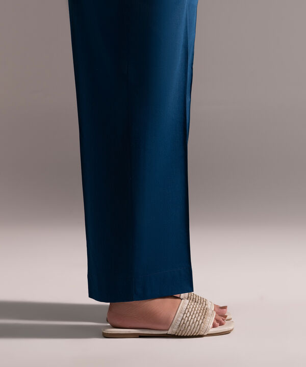 Cotton Viscose Straight Pants